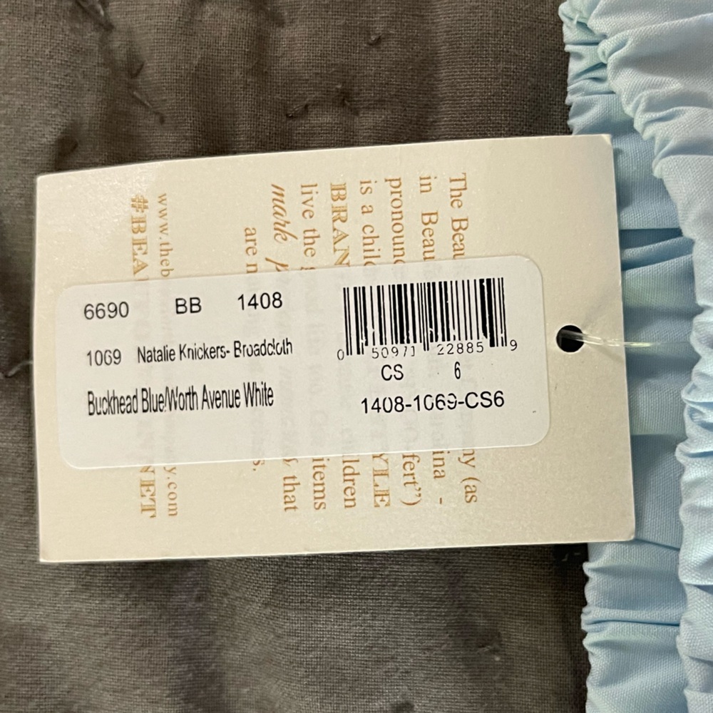 NWT TBBC Beaufort Bonnet Co Natalie Knickers Buckhead Blue Worth Ave White Bow 6 - Picture 3 of 8